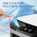 Compact Air Conditioning 3-Speed Personal Air Cooler 900ml Water Tank 7-Color Mood Light For Bedroom Desk Office