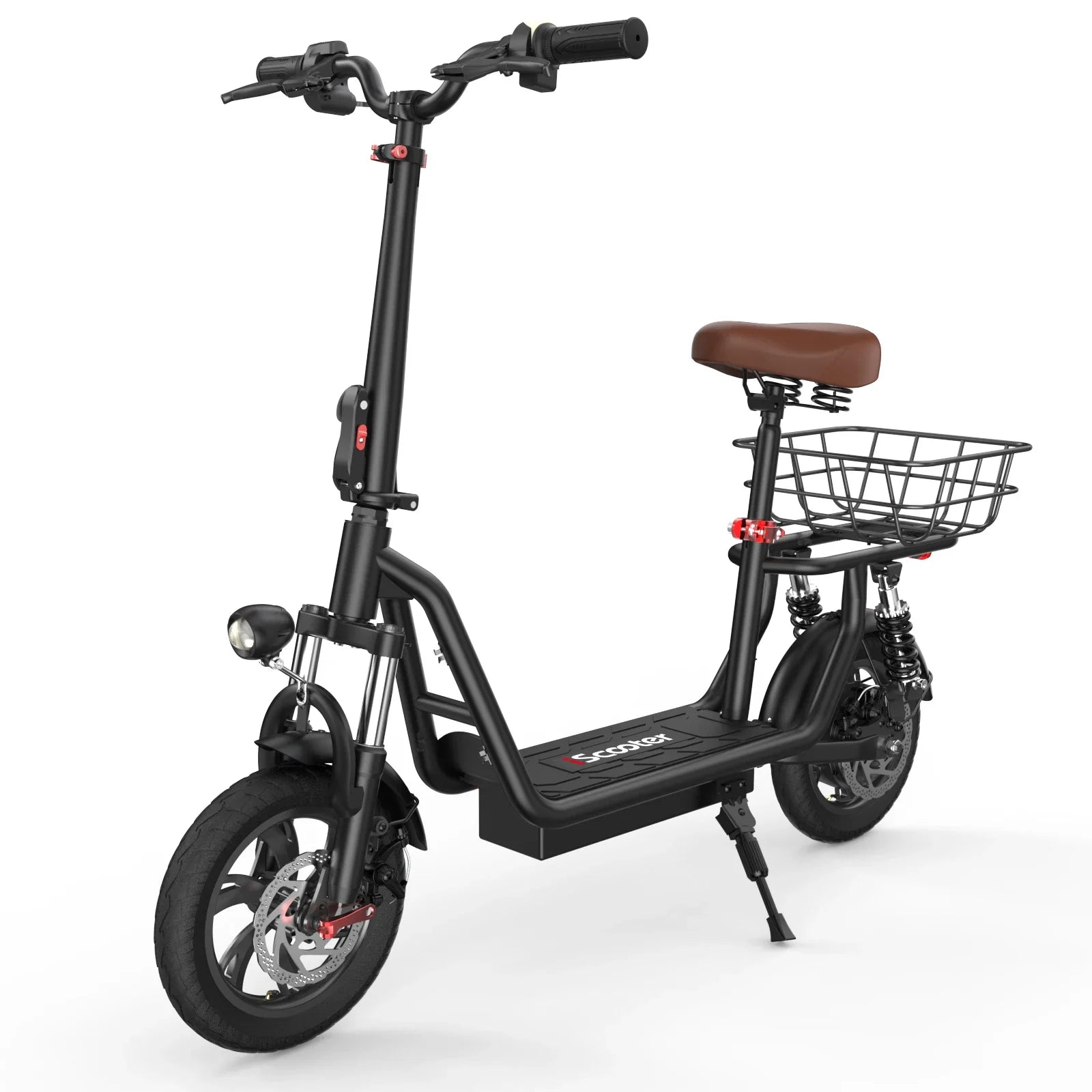 ISCOOTER i12 Adult Electric Scooter 500W Motor E- Scooter 36V7.5AH Battery Electric Scooter 12 Inch Road Tire Electric Scooter