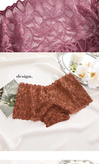 FINETOO 2Pcs Lace Four Shorts Women Low-Rise Panties Floral Underwear S-XL Girls Sexy Panties Ladies Lace Underpants Lingerie