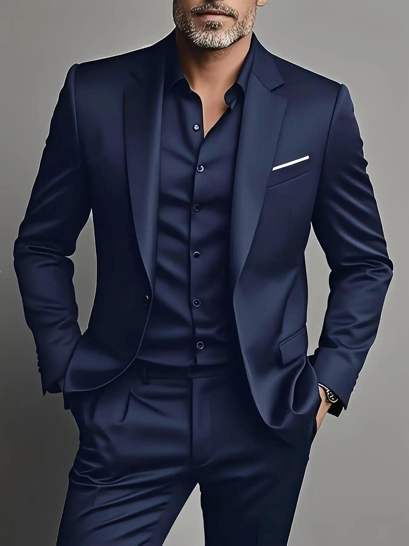 Men's Burgundy 2-Piece Suit Set (Blazer + Trousers Only, No Vest Included),Slim Fit Formal Business Wedding Party Jacket & Pants