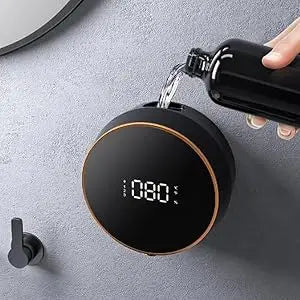 Automatic Foaming Soap Dispenser - Touchless Wall Mount, LED Temp Display, USB Rechargeable for Bathroom, Kitchen&Commercial Use