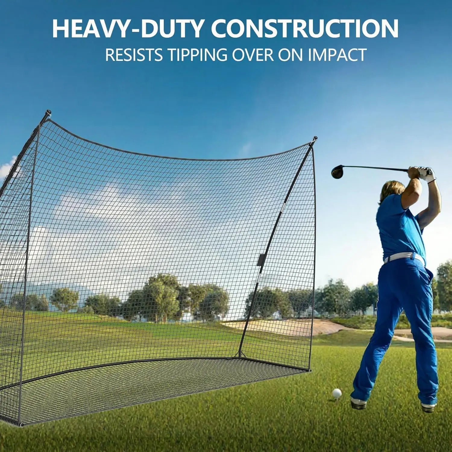 10x7x3ft Basics Golf Practice Net with Carry Bag Portable Golf Nets Personal Driving Range for Swing Chipping Backyard Outdoor Main image