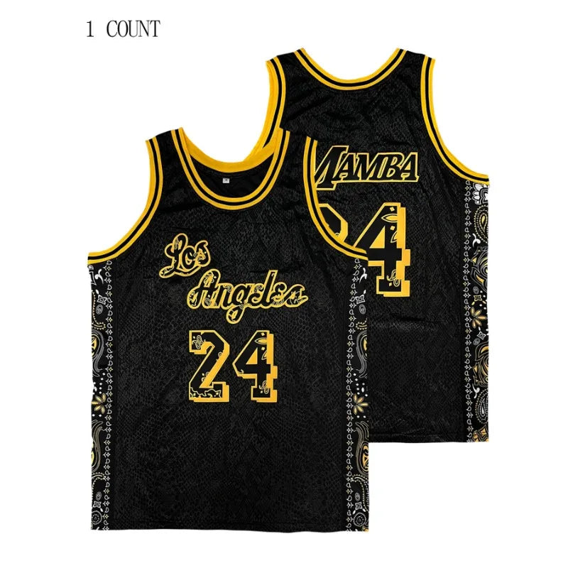 Men's Sleeveless Basketball Jersey,Snake Skin Vest Embroidered Lettering, Loose Fit, Sports Uniform for Summer Men Clothing Main image
