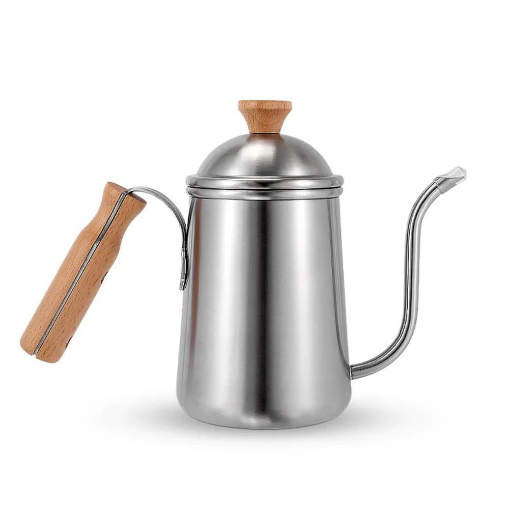 Pour Over Coffee Kettle Gooseneck Stainless Steel Tea Kettle, Hand Maker Brewed Pot Bean Grinder Folding Filter Cup Main image