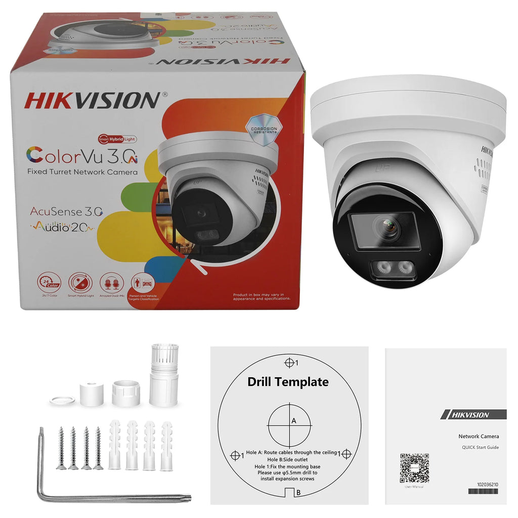 Hikvision DS-2CD2347G3-LI2UY DS-2CD2387G3-LI2UY 4MP 8MP Smart Hybrid Light F1.0 ColorVu3.0 Acusense3.0 Network POE IP Camera