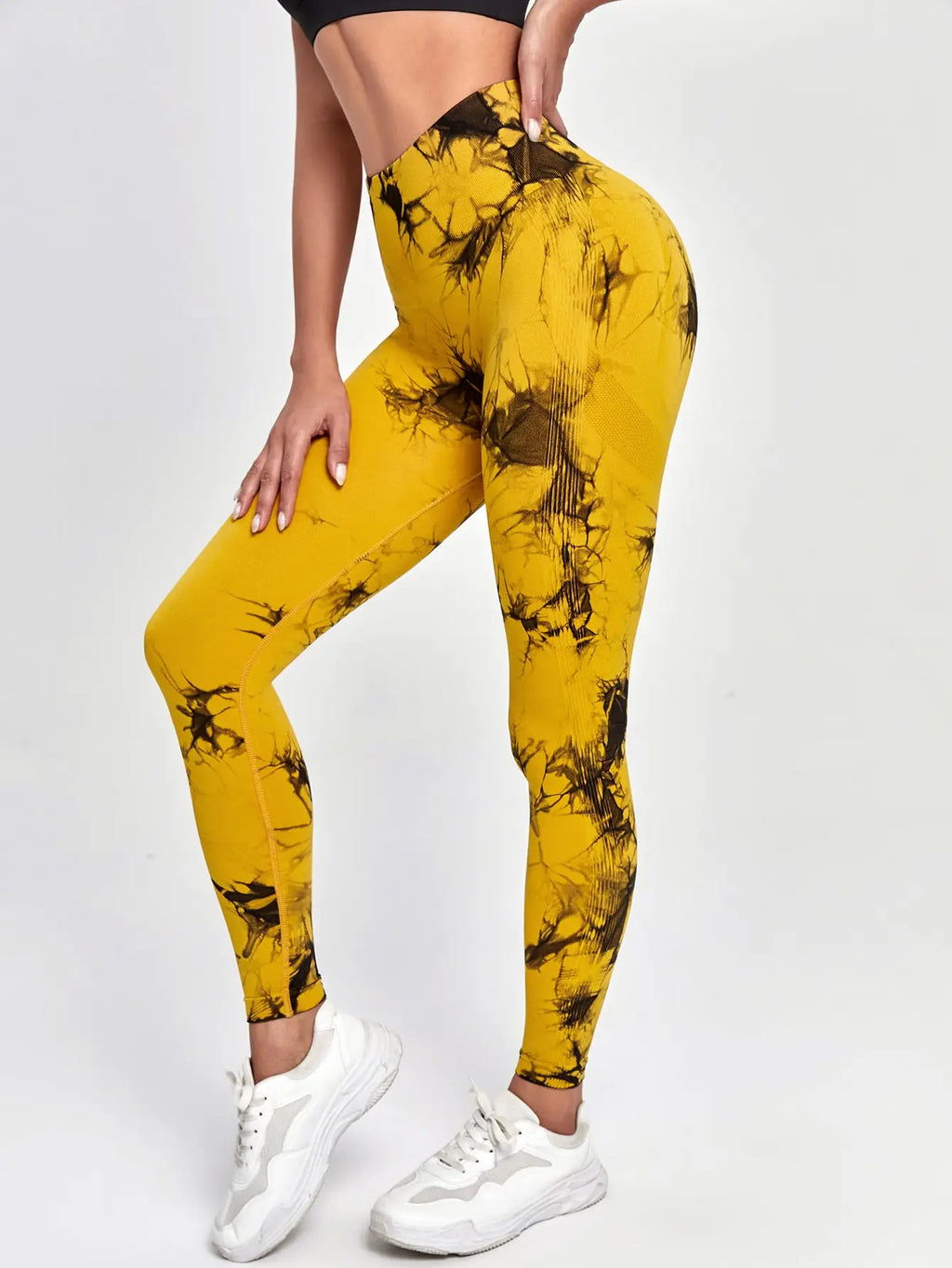 Women's Tie Dye Nine Tenths Leggings High Waist Yoga Pants Soft Stretchy Workout Running Pants Breathable Comfortable