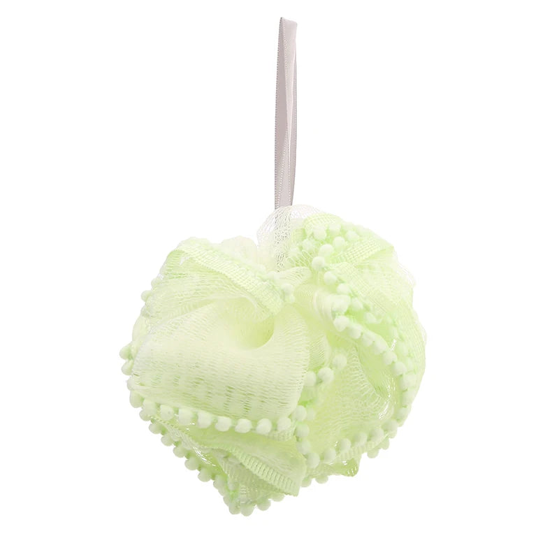 Soft Mesh Bath Sponge Balls Skin Cleaning Brush Shower Puff Body Cleaner Exfoliating Scrubbers Bath Flower Bathing Accessories