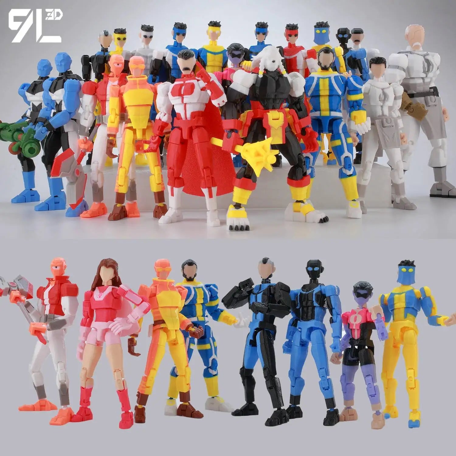 9L3D Lucky 13 Invincible Boy Conquer Omni Action Figure 3D Printed Anime Model Multi-Jointed Poseable Collectible Toy Gift Fan Main image
