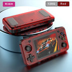 BOYHOM Green R36H Retro Video Game Console 3.5‘’ IPS Screen RK3326 3000 mAh Open Linux System Portable Player 64GB 128GB