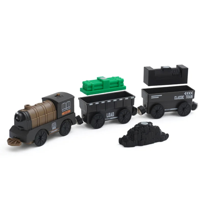 New Electric Train Set Compatible with Thomas Wooden Train Track Train Toys For Kids Christmas Birthday Gift