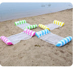 Summer Swim Inflatable Floating Water Mattresses Hammock Stripe Lounge Chairs Pool Water Sports Toys Floating Mat Pool Toys Kids