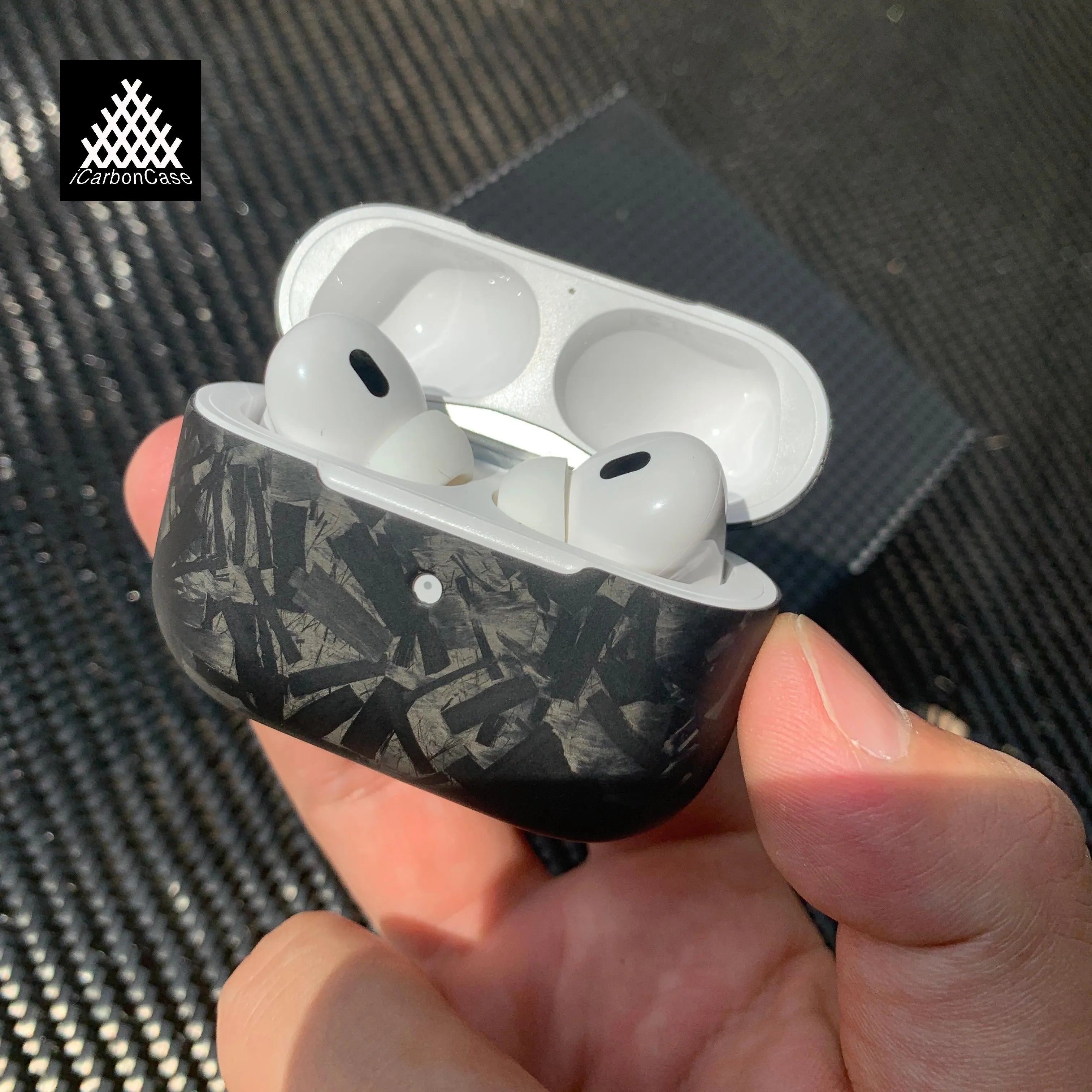 Matte Real Forged Carbon Fiber Case for Apple AirPods Pro 3 2 1 Airpods 3 4 Gen Light Protective Cover for Airpod Pro2 Earphone Main image