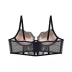 French Lace Push Up Lingerie Set Mulher Thin Underwire Bra Sheer Ruched Chemise Soft Petite Small Bust S-XL Hot Sale