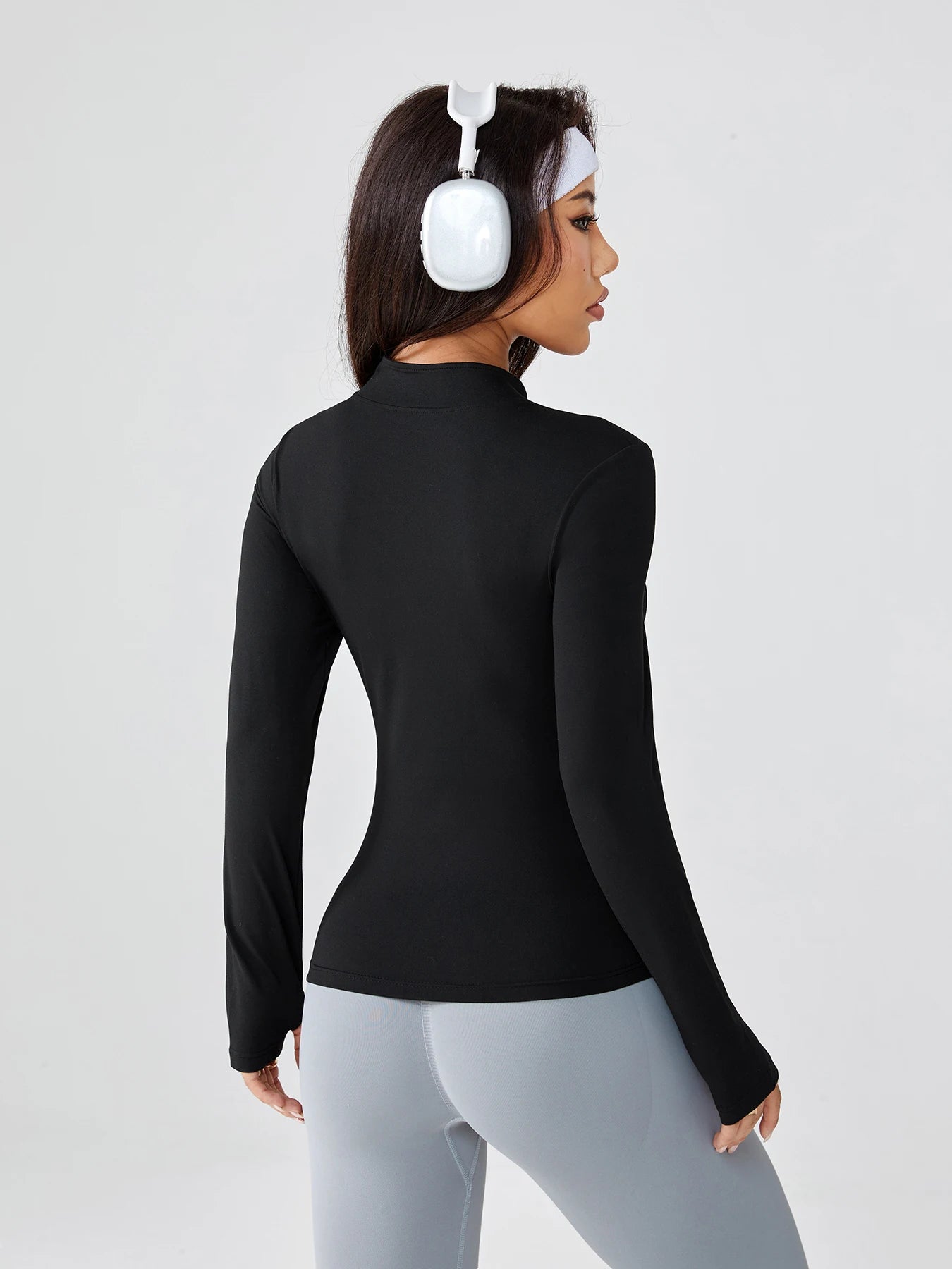 Women's Spring & Autumn Slim-Fit Quick-Dry Zippered Yoga Jacket Secondary image