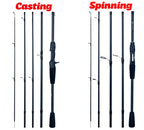 PHISHGER Spinning Baitcasting Travel Carbon Mini Goods For Fishing Rods Casting Weight 5-30g M Fast Ultralight Lure Trout Pole