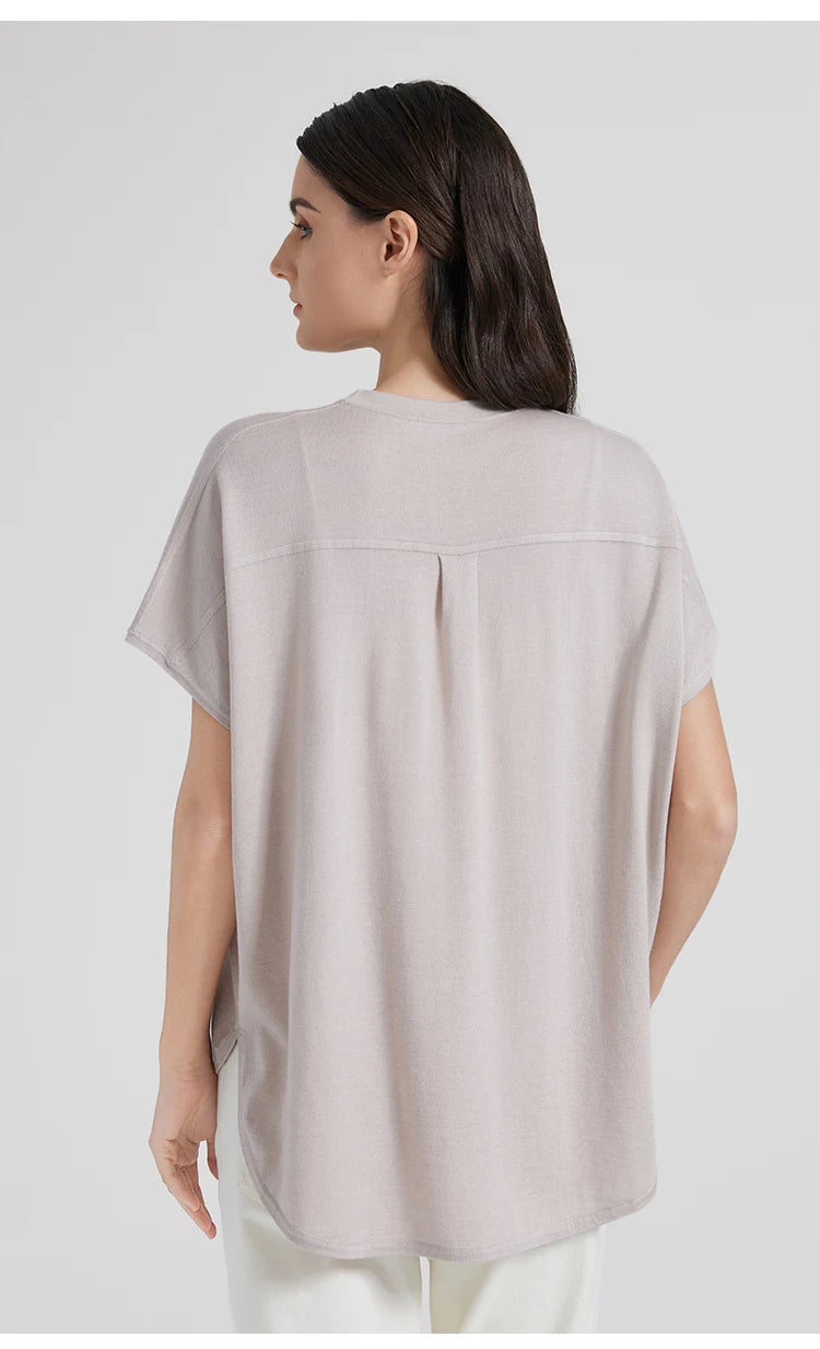 BC1071  Luxury Women's Clothing Merino Wool Silk Pullover Sweaters Woolen Ladies Clothes Womans Woolen loose Tops