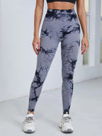 Women's Tie Dye Nine Tenths Leggings High Waist Yoga Pants Soft Stretchy Workout Running Pants Breathable Comfortable