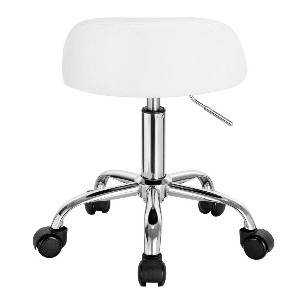 WOLTU Swivel Office Stool with Wheels Height Adjustable Computer Chair With Low Backrest Work  Roller Rocker Dressing Stool