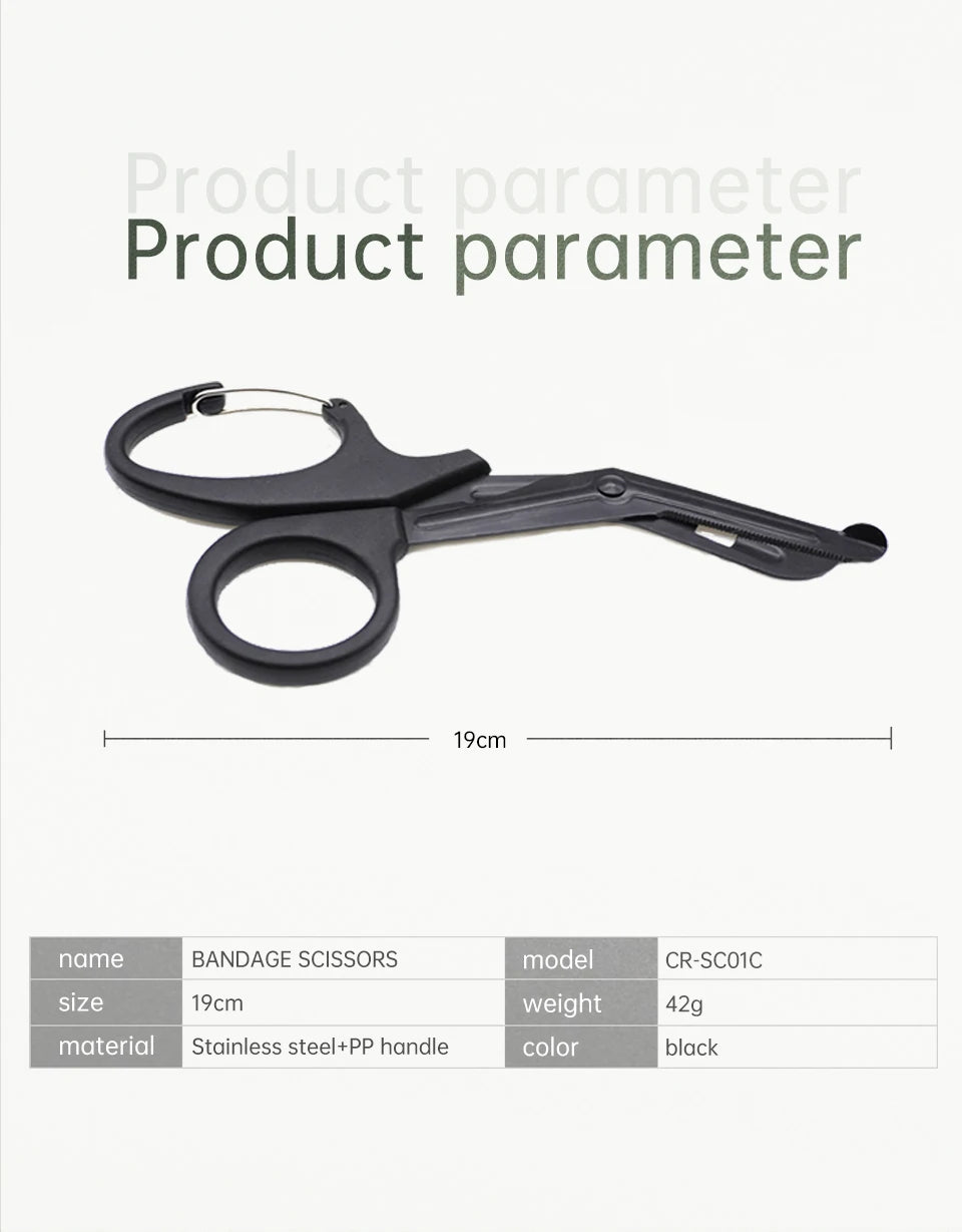 Rhino Medical Scissors Trauma Shears 18.5cm Bandage Shears Emergrncy Scissors Fluoride-Coated Stainless Steel