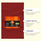 Carrot Tanning Gel Hydrating Lightweight Fast Absorbing Bronzing Gel Moisturizing Natural Sunless Tan Enhancer for Face & Body