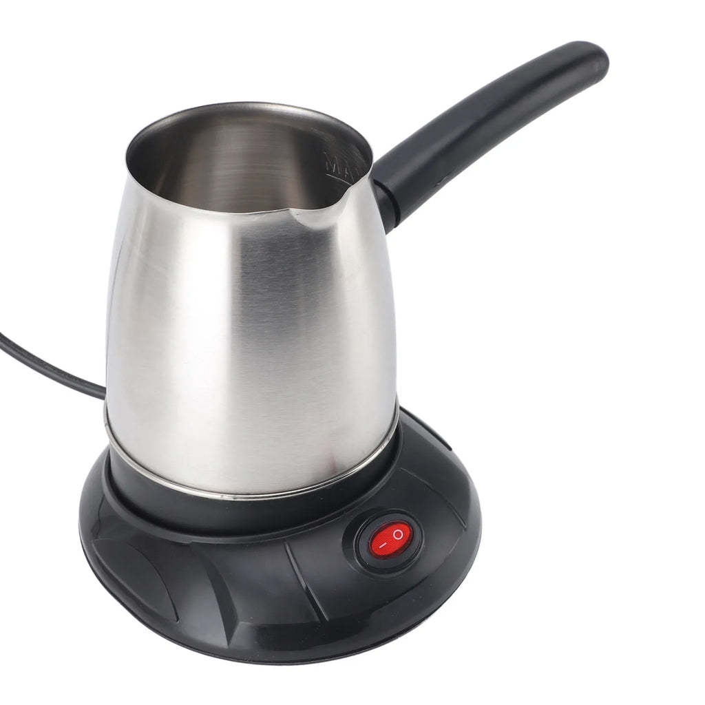 500ml Stainless Steel Electric Turkish Coffee Maker Pot with Long Removable Handle for Tea And Milk
