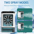 Compact Air Conditioning 3-Speed Personal Air Cooler 900ml Water Tank 7-Color Mood Light For Bedroom Desk Office