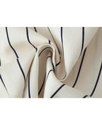 HH Women 2026 New Fashion Versatile Beige Striped Puffy Sleeve Shirt+High Waisted Loose Pleated Casual Long Pants Two Piece  Set
