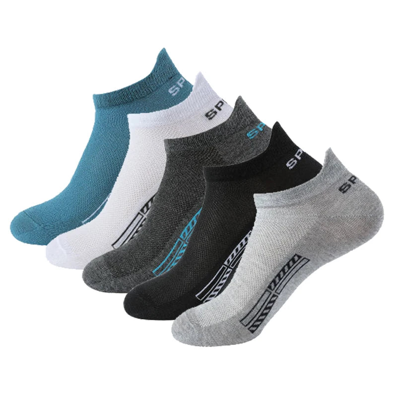 5 Pairs Cotton Short Socks for Male High Quality Women's Low-Cut Crew Ankle Sports Mesh Breathable Summer Casual Soft Men Sock Main image