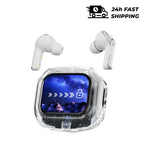 Translation Headphones with Touch Screen Wireless Bluetooth 5.4 Smart  Earphone HiFi Audio High Quality Transparent Case Headset