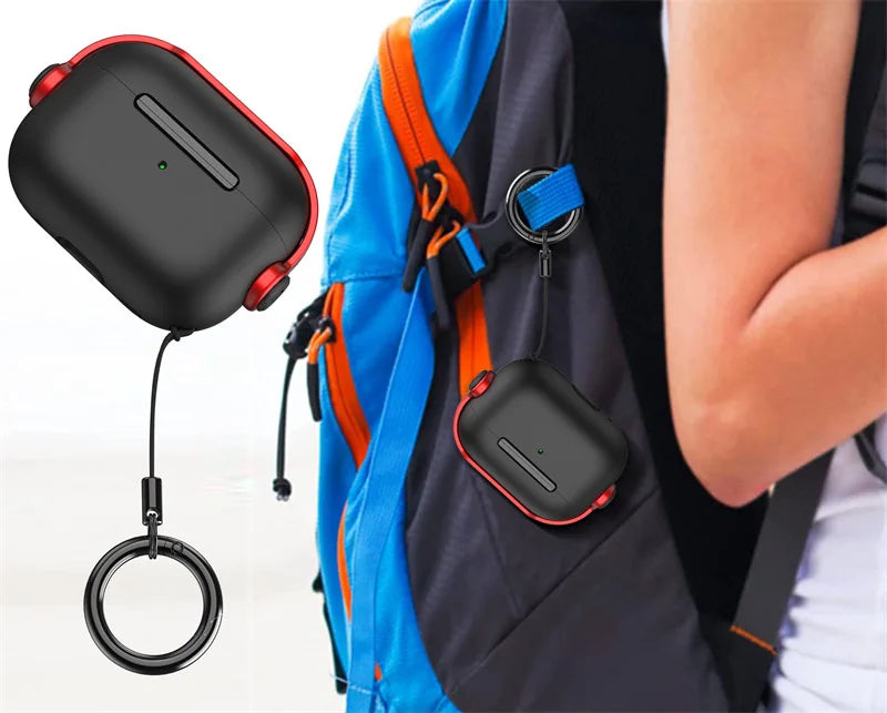 Cover For Airpods Pro 1st 2nd generation TPU Case With Keychain Wireless Earphone Protective Case For Air Pods 3 2 1 Accessories