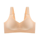 Beautiful Back Large Size Soft Support Push-up Bra For Women, Seamless One-piece, Wire-free, Adjustable Sports Thin Bra Seamless