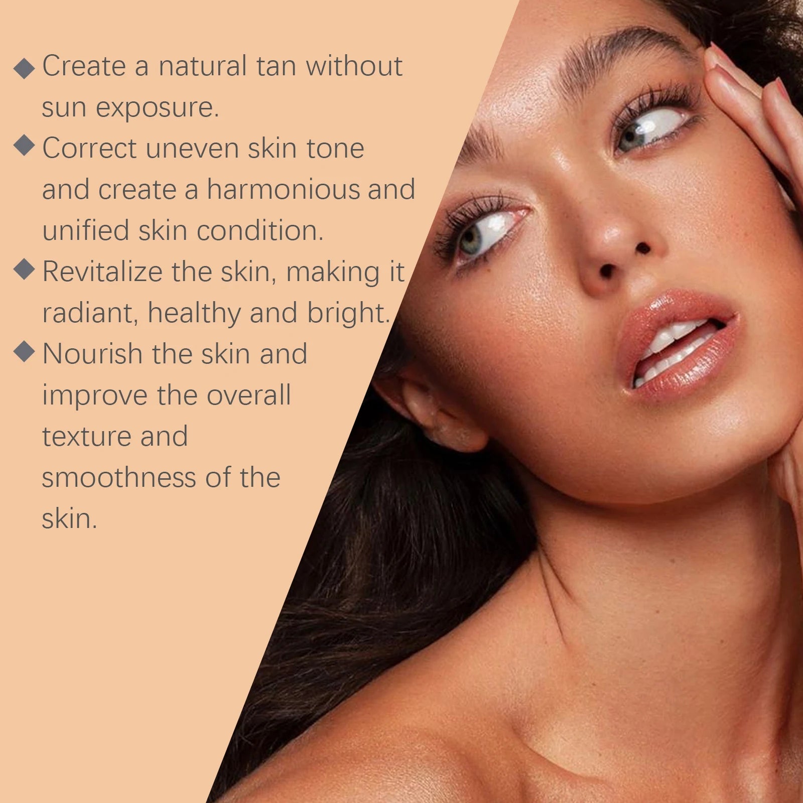 Portable Tanning Capsule Accelerate Natural Bronze Tan Moisturizing & Soothing Even Skin Tone Sunless Self-Tanning Serum