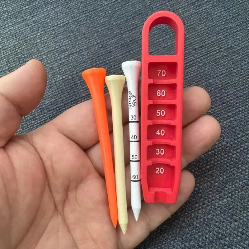 Golf Tee Elevator 3D Printed Golf Tee Height Gauge Portable Tee Height Setter Precise Placement at 20-70mm Gift for Golfers