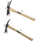 Robust Hardwood Handle Small Hand Hoe High-Strength Metal Head Lightweight Design Multi-functional Garden Tool