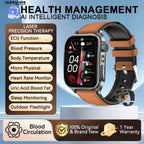 2026 New Health Smart Watch Laser Therapy Reduce Three Highs Blood Oxygen Pressure Uric Acid Blood Lipid ECG Smartwatch For Man