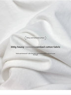 Summer Cotton Heavy Duty 300grams American Pure Cotton Short Sleeves T-shirt Men Casual Base Top Oversized T Shirt