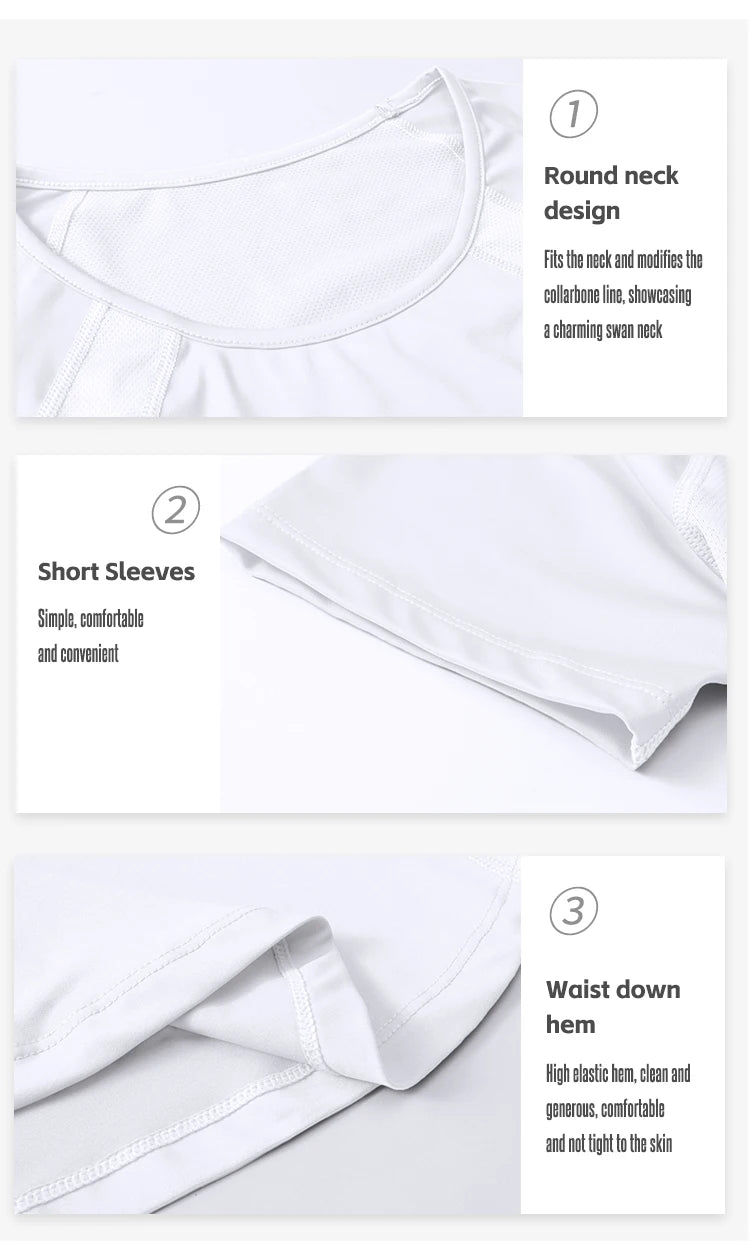 Women Yoga Tops Breathable Sport Fitness Workout Running Yoga Top Quick Dry Short Sleeve Gym T Shirt