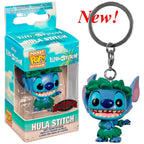 New FUNKO Keychains Disney Demona Princess Bella Ariel Alice Anna Elsa Bell Jack Sally stitch Action Figure Toys Ornaments