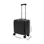 Carry on Luggage Scooter Suitcase Trolley Case 18"ABS Shell Cabin Luggage Front Open Compartment Multifunction Wheels Expandable