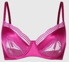 Sexy French Satin Lace Lingerie Set for Large Bust Ladies, Sheer Slim Chest, Summer Ultra-thin Small-cup Support Bra Set, S-XL