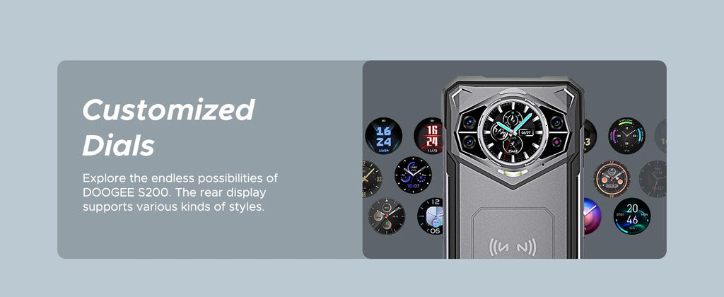 Global Version DOOGEE S200 5G Rugged Phone 6.72" 120Hz Display 12GB 256GB 100MP AI Main Camera 10100mAh Battery NFC Smartphone