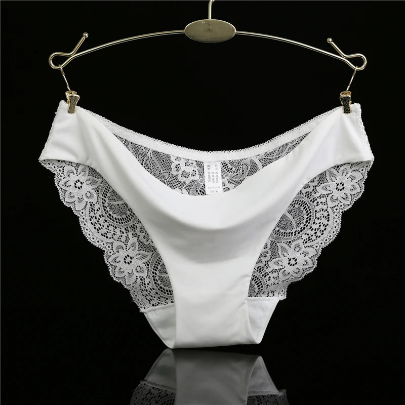 Woman Lace Panties Sexy Transparent Panty Low-Rise Cotton crotch Briefs Plus Size Ladies Underwear Intimates New Hot Sale Main image