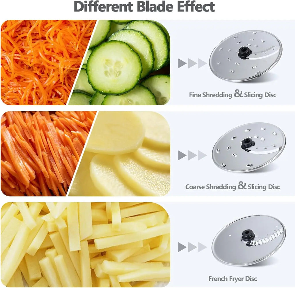 Food Processor, 11-in-1 Multifunctional Kitchen Machine with 2.5L Bowl & 1.5L Blender
