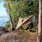 260x140cm Camping Hammock Double Size Parachute with Mosquito Net Rain Fly Tarp Lightweight for Hiking Travel