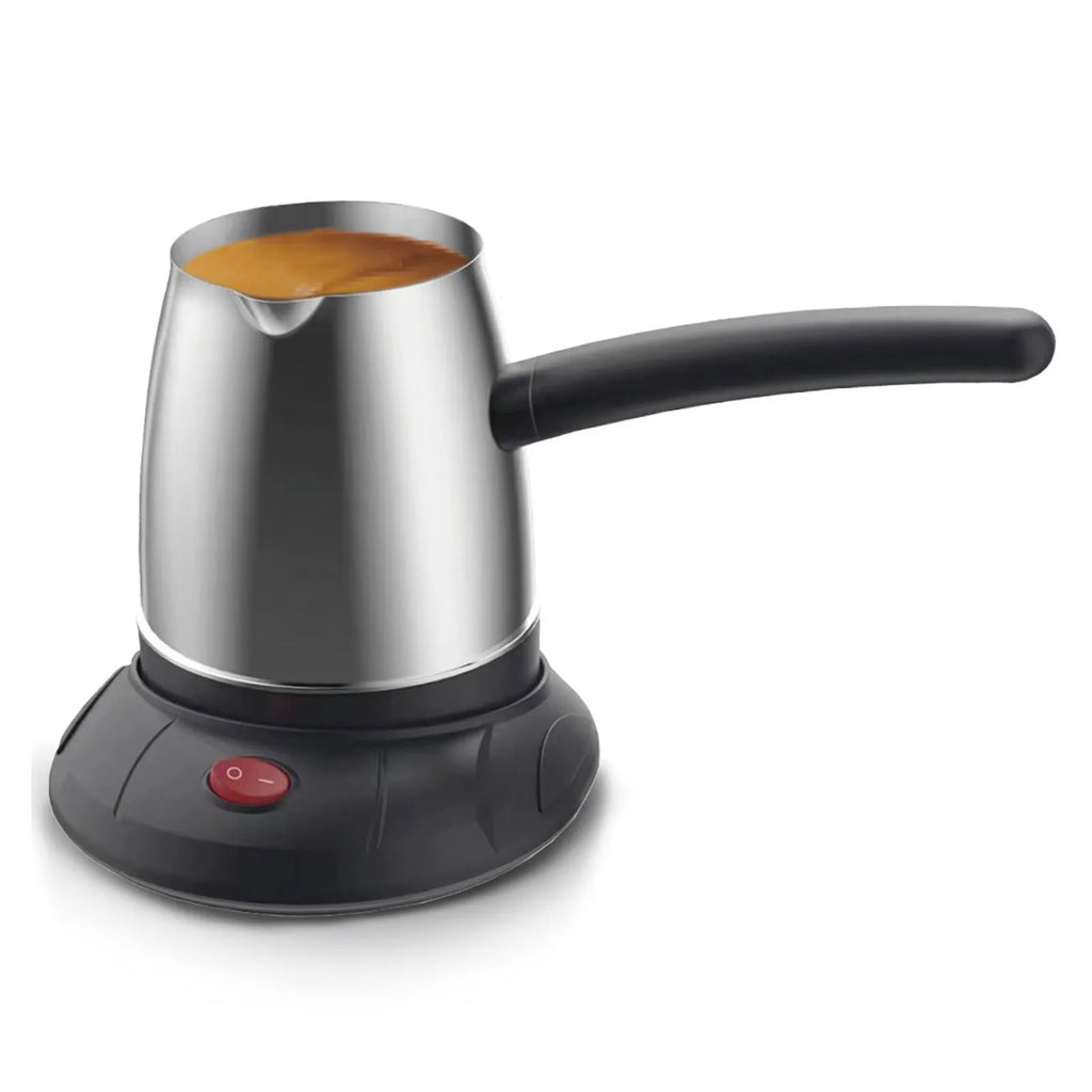 500ml Stainless Steel Electric Turkish Coffee Maker Pot with Long Removable Handle for Tea And Milk