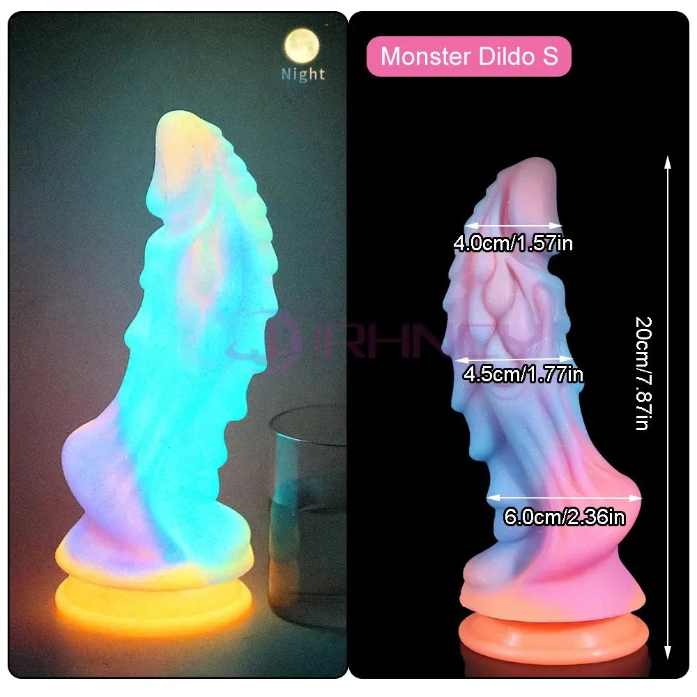 Luminous Animals Dildos Horse Realistic Dog Dildo For Women Horse Penis Monster Dragon Anal Dildos Beautiful Women Men Sex Toys