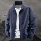 Men's Stand Collar Jacket Spring Breathable Lightweight Anti-Wrinkle Windbreaker Outdoor Sport Casual Quick-Drying Work Jackets