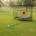 Golf Practice Net with Ball Return and Ball Blanket, Large Golf Training Net for Chipping and Swing with Target, with Carry Bag