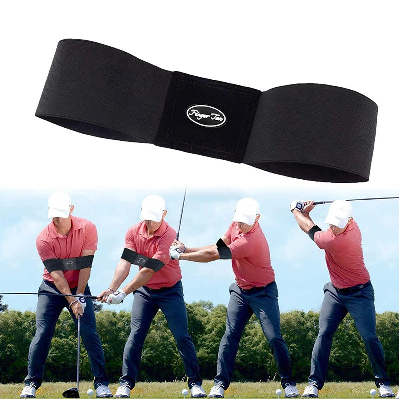 Professional Elastic Golf Swing Trainer Arm Belt Gesture Alignment Training Aid Outdoor Sports For Golf Sports Accessory Secondary image