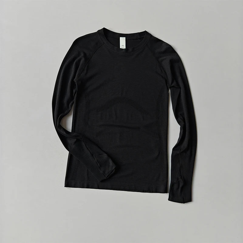 Women's Outdoor Sports Shirt Yoga Wear Fitness T-Shirt Running Workout Top Female Long Sleeves Sportswear Exercise Gym Clothing